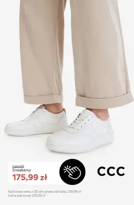 CCC - gazetka promocyjna SALE - białe sneakersy damskie od poniedziałku 06.07  - strona 10