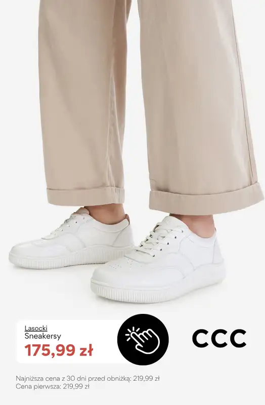 CCC - gazetka promocyjna SALE - białe sneakersy damskie od poniedziałku 06.07  - strona 10