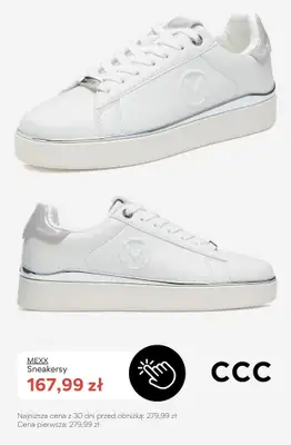 CCC - gazetka promocyjna SALE - białe sneakersy damskie od poniedziałku 06.07  - strona 6