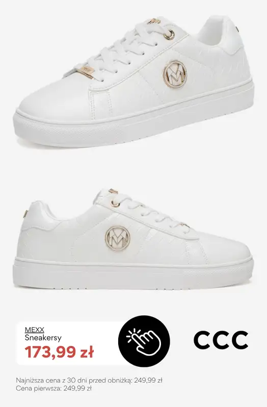 CCC - gazetka promocyjna SALE - białe sneakersy damskie od poniedziałku 06.07  - strona 8