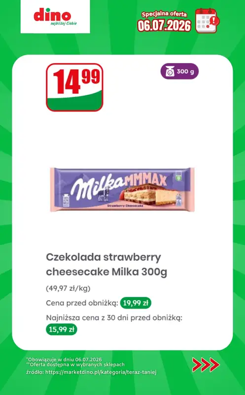 Dino - gazetka promocyjna Specjalna oferta na 06.07.2026 - promocje spoza gazetki od poniedziałku 06.07 do poniedziałku 06.07 - strona 7