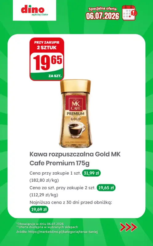 Dino - gazetka promocyjna Specjalna oferta na 06.07.2026 - promocje spoza gazetki od poniedziałku 06.07 do poniedziałku 06.07 - strona 4