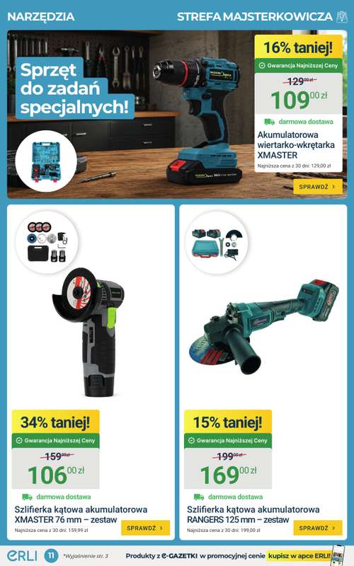 ERLI - gazetka promocyjna HITy tygodnia – taniej z Erli! od poniedziałku 06.07 do niedzieli 12.07 - strona 11