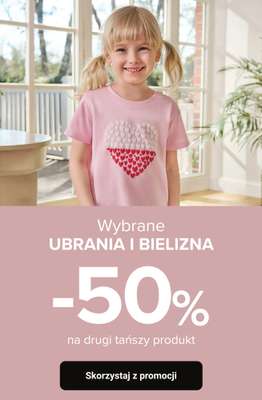 Smyk - gazetka promocyjna Ubrania i bielizna: -50% na drugi tańszy produkt od poniedziałku 06.07 do wtorku 07.07