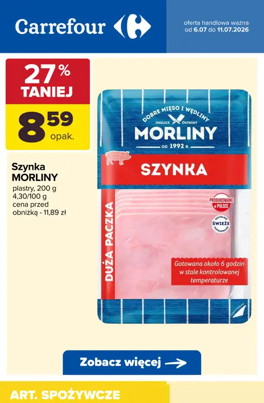 Carrefour - gazetka promocyjna Do -56% taniej na pojedyncze sztuki i produkty na wagę od wtorku 07.07 do soboty 11.07 - strona 9