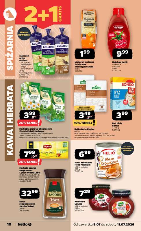Netto - gazetka promocyjna Gazetka Spożywcza od czwartku 09.07 do soboty 11.07 - strona 10