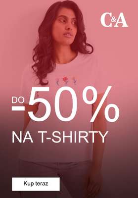 C&A - gazetka promocyjna Do -50% t-shirty i topy damskie od poniedziałku 06.07 