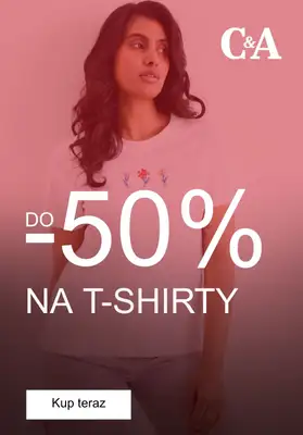 C&A - gazetka promocyjna Do -50% t-shirty i topy damskie od poniedziałku 06.07 