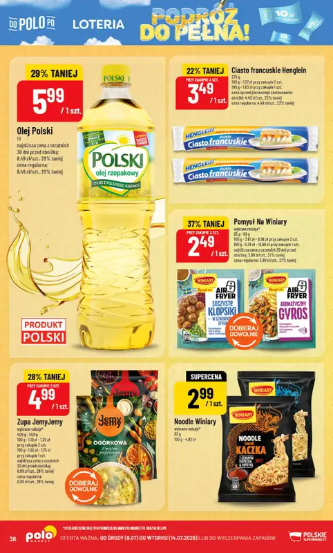 POLOmarket - gazetka promocyjna Gazetka od środy 08.07 do wtorku 14.07 - strona 38