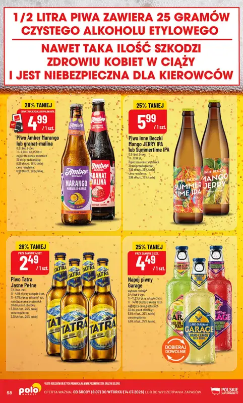 POLOmarket - gazetka promocyjna Gazetka od środy 08.07 do wtorku 14.07 - strona 58