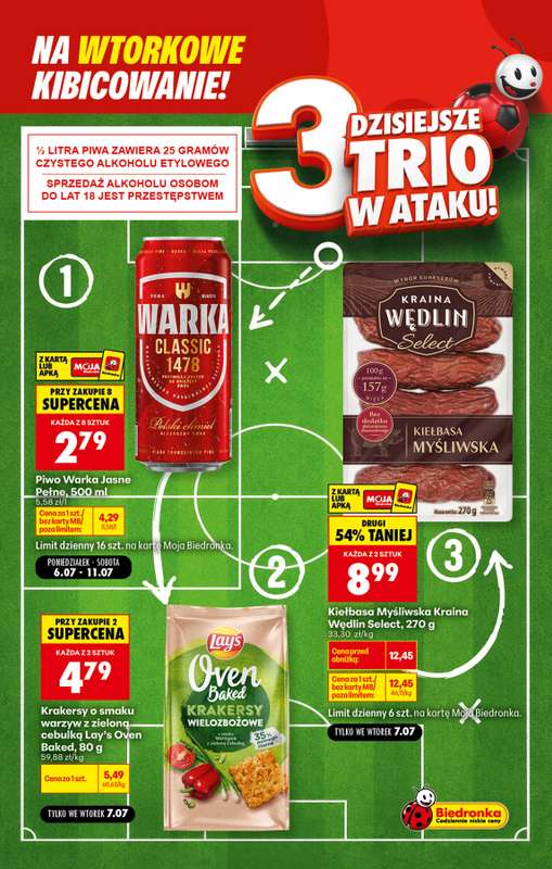 Biedronka - gazetka promocyjna Wtorkowe kibicowanie od wtorku 07.07 do wtorku 07.07 - strona 3
