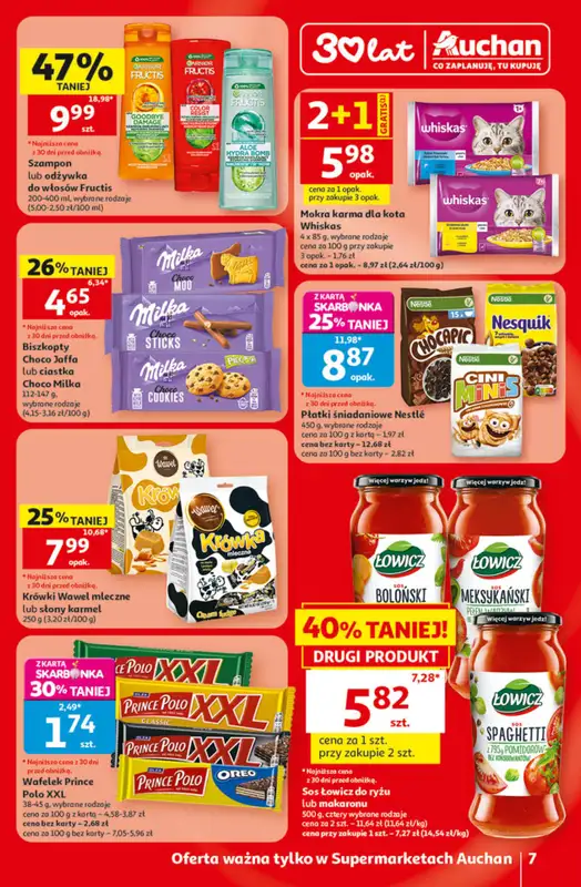 Auchan - gazetka promocyjna Gazetka 30 Lat Supermarket Auchan od czwartku 09.07 do środy 15.07 - strona 7