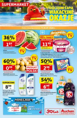 Auchan - gazetka promocyjna Gazetka 30 Lat Supermarket Auchan od czwartku 09.07 do środy 15.07