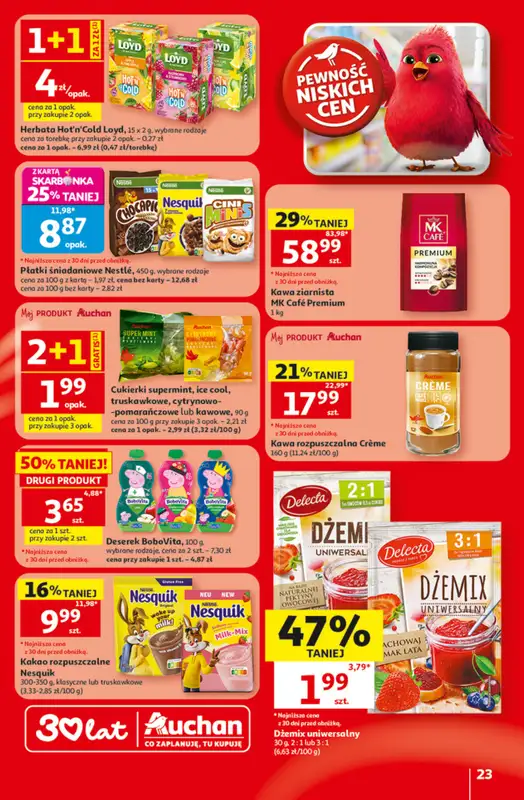 Auchan - gazetka promocyjna Gazetka 30 Lat Hipermarket Auchan od czwartku 09.07 do środy 15.07 - strona 23