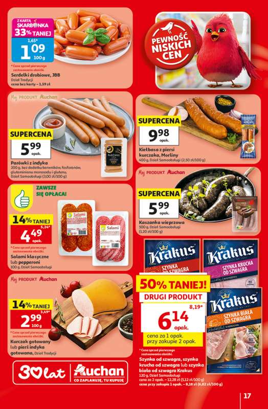 Auchan - gazetka promocyjna Gazetka 30 Lat Hipermarket Auchan od czwartku 09.07 do środy 15.07 - strona 17
