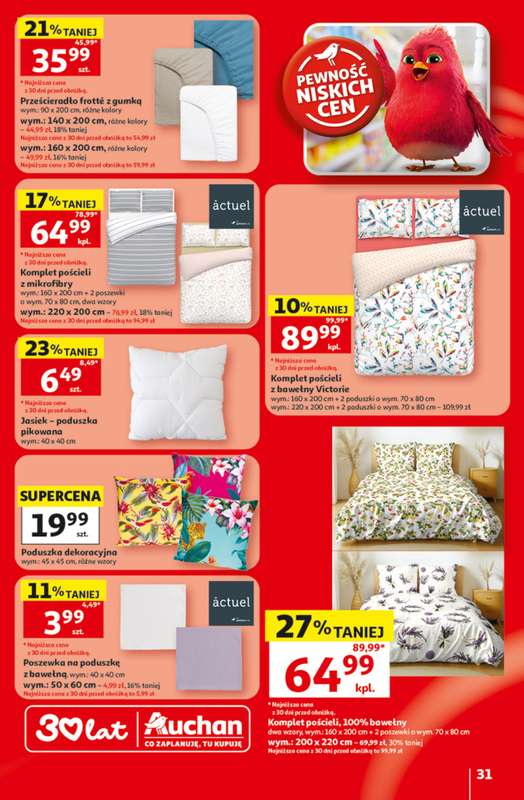 Auchan - gazetka promocyjna Gazetka 30 Lat Hipermarket Auchan od czwartku 09.07 do środy 15.07 - strona 31