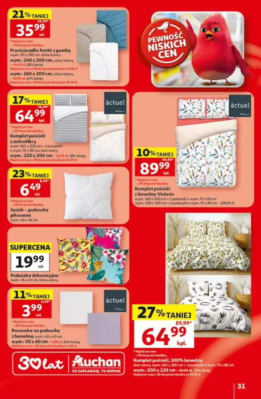Auchan - gazetka promocyjna Gazetka 30 Lat Hipermarket Auchan od czwartku 09.07 do środy 15.07 - strona 31