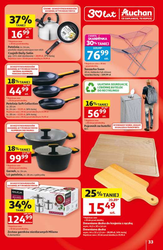 Auchan - gazetka promocyjna Gazetka 30 Lat Hipermarket Auchan od czwartku 09.07 do środy 15.07 - strona 33