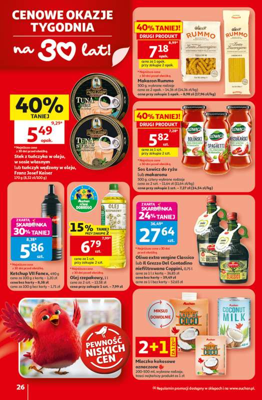 Auchan - gazetka promocyjna Gazetka 30 Lat Hipermarket Auchan od czwartku 09.07 do środy 15.07 - strona 26