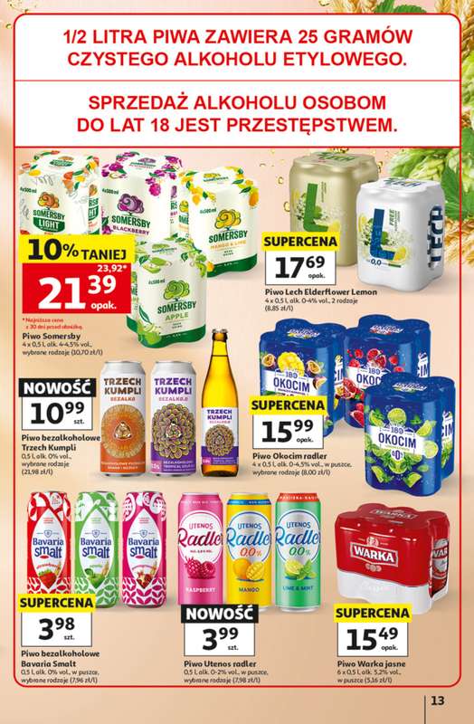 Auchan - gazetka promocyjna Gazetka 30 Lat Hipermarket Auchan od czwartku 09.07 do środy 15.07 - strona 13