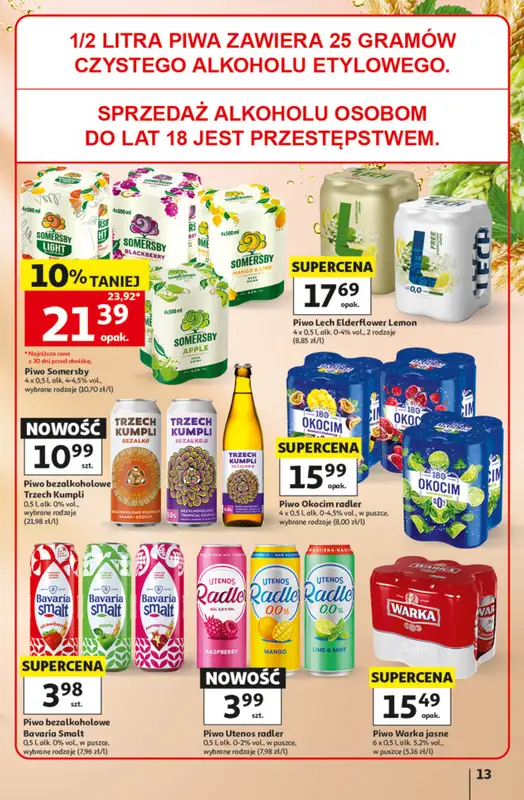 Auchan - gazetka promocyjna Gazetka 30 Lat Hipermarket Auchan od czwartku 09.07 do środy 15.07 - strona 13