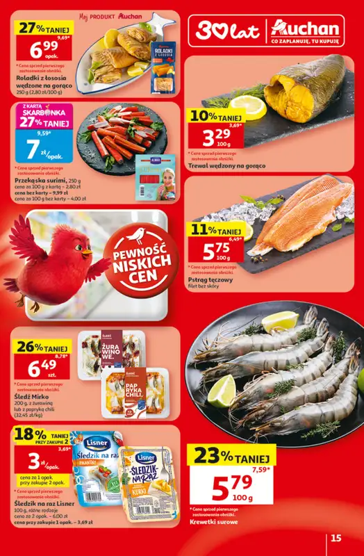 Auchan - gazetka promocyjna Gazetka 30 Lat Hipermarket Auchan od czwartku 09.07 do środy 15.07 - strona 15