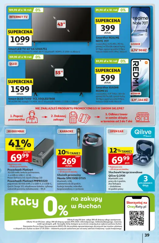 Auchan - gazetka promocyjna Gazetka 30 Lat Hipermarket Auchan od czwartku 09.07 do środy 15.07 - strona 39