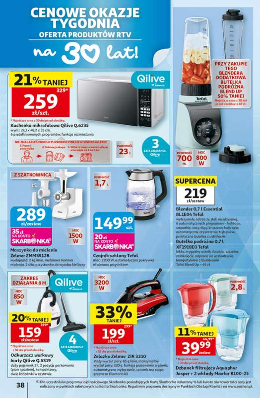 Auchan - gazetka promocyjna Gazetka 30 Lat Hipermarket Auchan od czwartku 09.07 do środy 15.07 - strona 38
