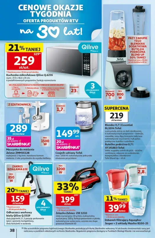 Auchan - gazetka promocyjna Gazetka 30 Lat Hipermarket Auchan od czwartku 09.07 do środy 15.07 - strona 38