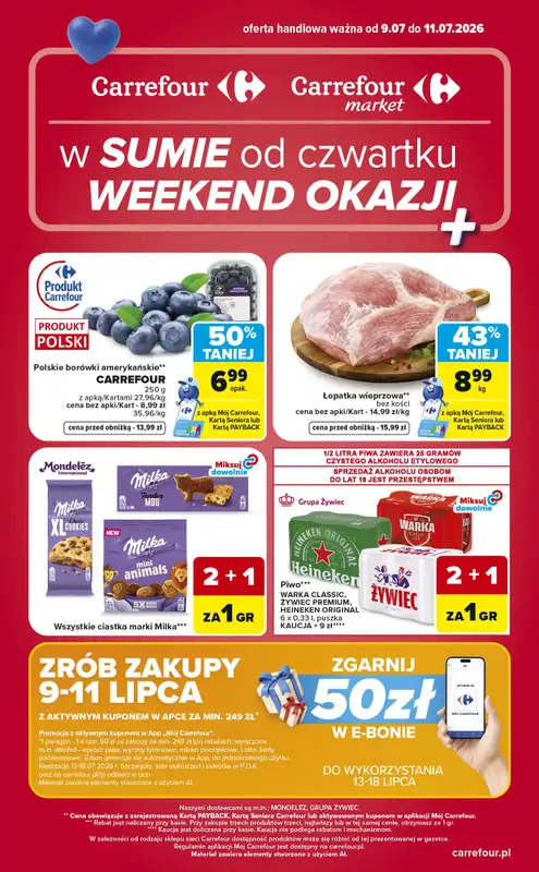 Carrefour - gazetka promocyjna Gazetka w sumie od czwartku weekend okazji  