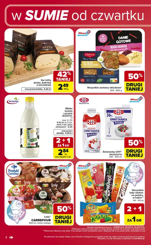Carrefour - gazetka promocyjna Gazetka w sumie od czwartku weekend okazji od czwartku 09.07 do soboty 11.07 - strona 4
