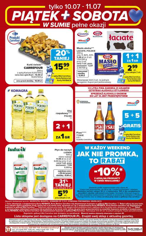 Carrefour - gazetka promocyjna Gazetka piątek i sobota w sumie od czwartku 09.07 do soboty 11.07 - strona 2