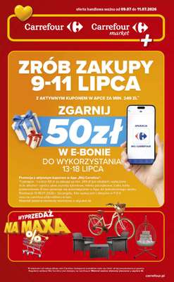Carrefour - gazetka promocyjna Gazetka piątek i sobota w sumie od czwartku 09.07 do soboty 11.07