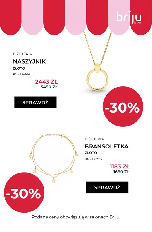 Briju - gazetka promocyjna Wyprzedaż! Nowa oferta od środy 08.07 do środy 12.08 - strona 12