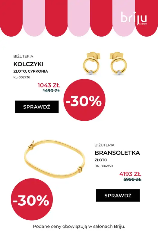 Briju - gazetka promocyjna Wyprzedaż! Nowa oferta od środy 08.07 do środy 12.08 - strona 14