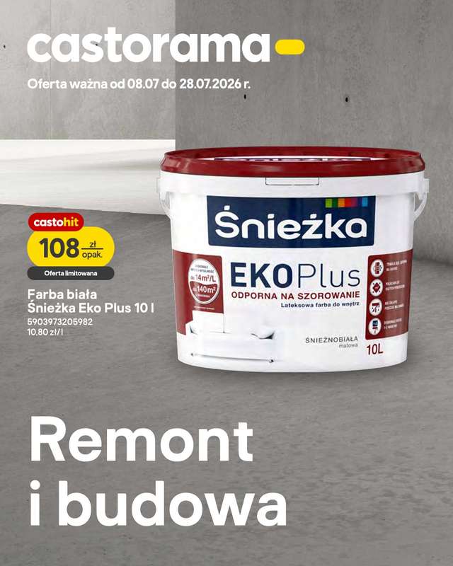 Castorama - gazetka promocyjna Remont i budowa od środy 08.07 do wtorku 28.07