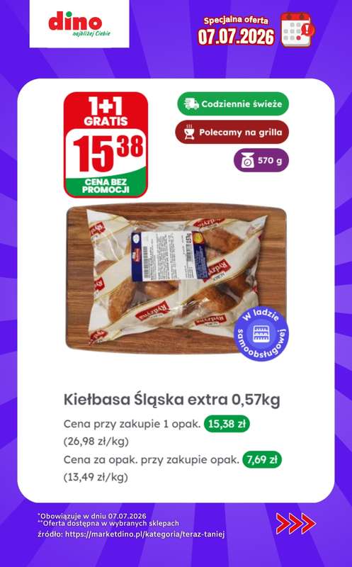 Dino - gazetka promocyjna Specjalna oferta na 07.07.2026 - promocje spoza gazetki od wtorku 07.07 do wtorku 07.07 - strona 4