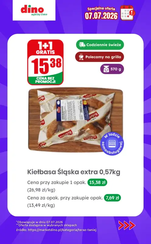 Dino - gazetka promocyjna Specjalna oferta na 07.07.2026 - promocje spoza gazetki od wtorku 07.07 do wtorku 07.07 - strona 4