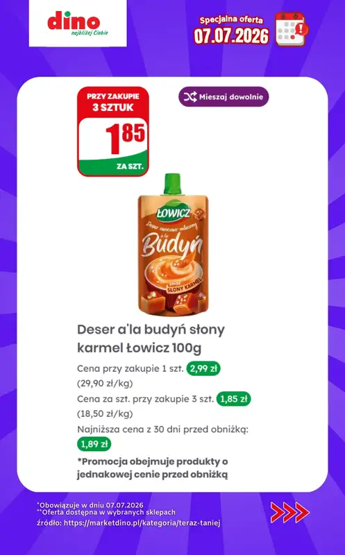 Dino - gazetka promocyjna Specjalna oferta na 07.07.2026 - promocje spoza gazetki od wtorku 07.07 do wtorku 07.07 - strona 7