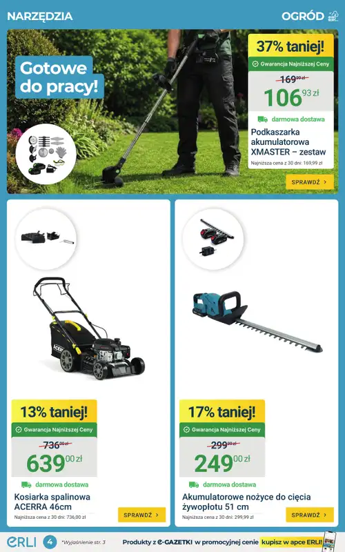 ERLI - gazetka promocyjna Wakacje w ogrodzie – taniej z Erli! od środy 08.07 do niedzieli 12.07 - strona 4