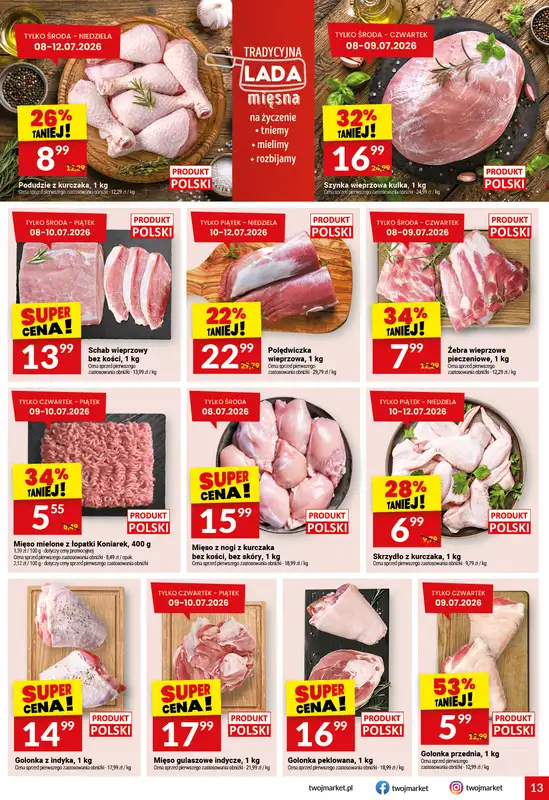 Twój Market - gazetka promocyjna Gazetka od środy 08.07 do wtorku 14.07 - strona 13