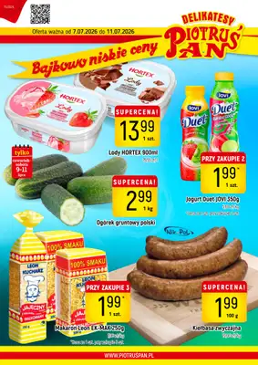 Delikatesy Piotruś Pan - gazetka promocyjna Gazetka od wtorku 07.07 do soboty 11.07