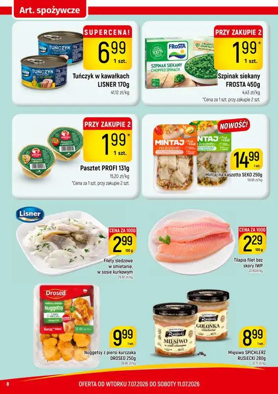 Delikatesy Piotruś Pan - gazetka promocyjna Gazetka od wtorku 07.07 do soboty 11.07 - strona 8