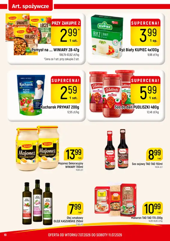 Delikatesy Piotruś Pan - gazetka promocyjna Gazetka od wtorku 07.07 do soboty 11.07 - strona 10
