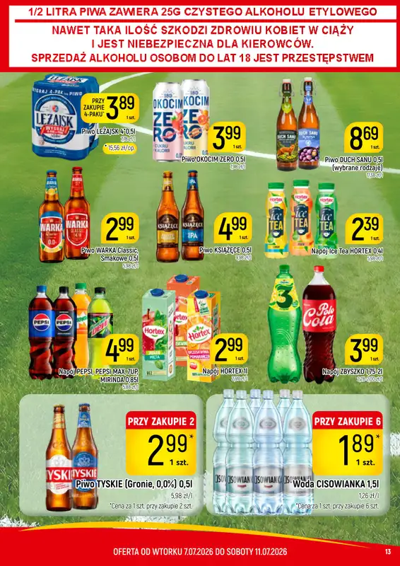 Delikatesy Piotruś Pan - gazetka promocyjna Gazetka od wtorku 07.07 do soboty 11.07 - strona 13