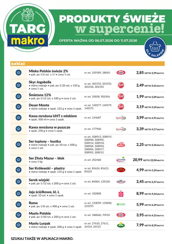 Makro - gazetka promocyjna Targ MAKRO - oferta świeża w super cenach! od poniedziałku 06.07 do soboty 11.07 - strona 7