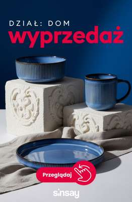 Sinsay - gazetka promocyjna Wyprzedaż do -50% | Dom od wtorku 07.07 