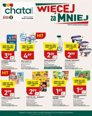 Chata Polska - gazetka promocyjna Więcej za mniej!  02-12.07  do niedzieli 12.07