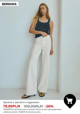 Bershka - gazetka promocyjna Spodnie damskie - SALE od wtorku 07.07  - strona 4