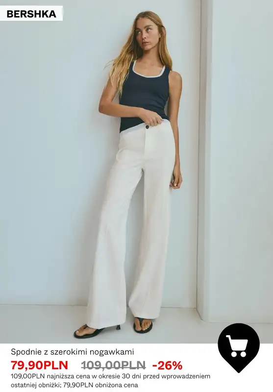 Bershka - gazetka promocyjna Spodnie damskie - SALE od wtorku 07.07  - strona 4